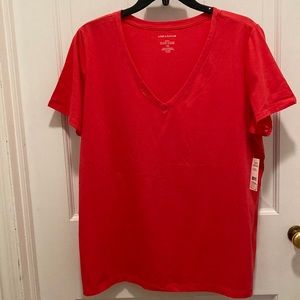(NWT) 2/$10 Lord & Taylor Size 1X Short Sleeve Tee Shirt V Neckline